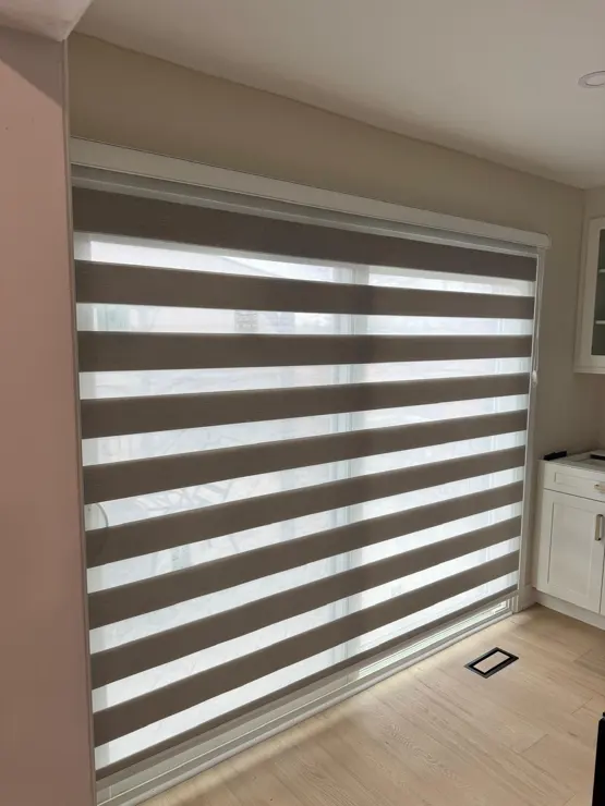 Detail of zebra shade fabric